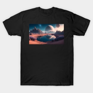 Beautiful scenery on another planet T-Shirt